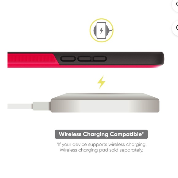 onn. Slim Rugged Phone Case for Alcatel TCL 10 5G UW - Red - Picture 6 of 6